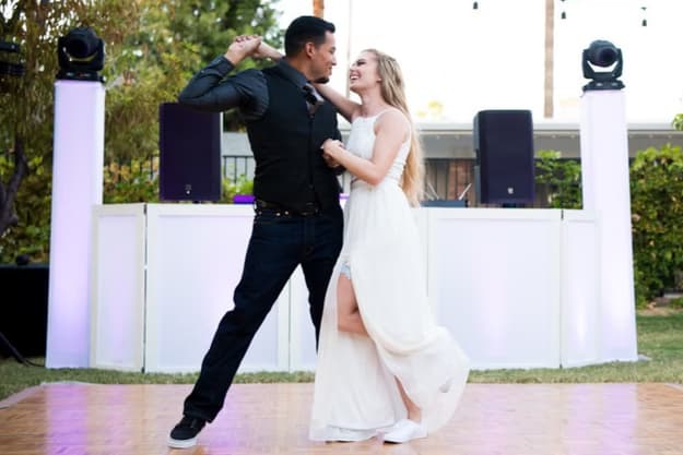 DJ Serrato professional sound and lighting setup at a Scottsdale event venue